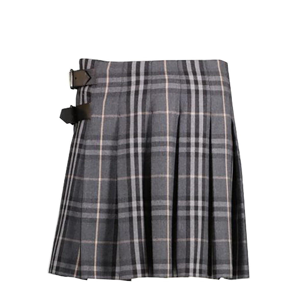 Burberry London Geplooide Geruite Wollen Kiltrok - Maat 38