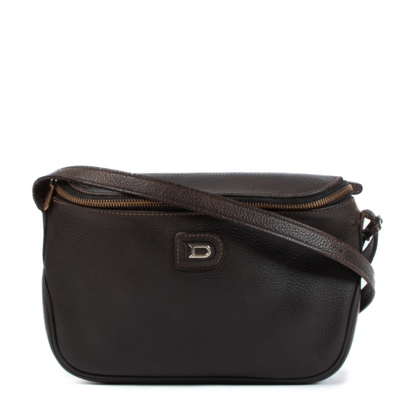 Delvaux Macao Brown Crossbody Bag