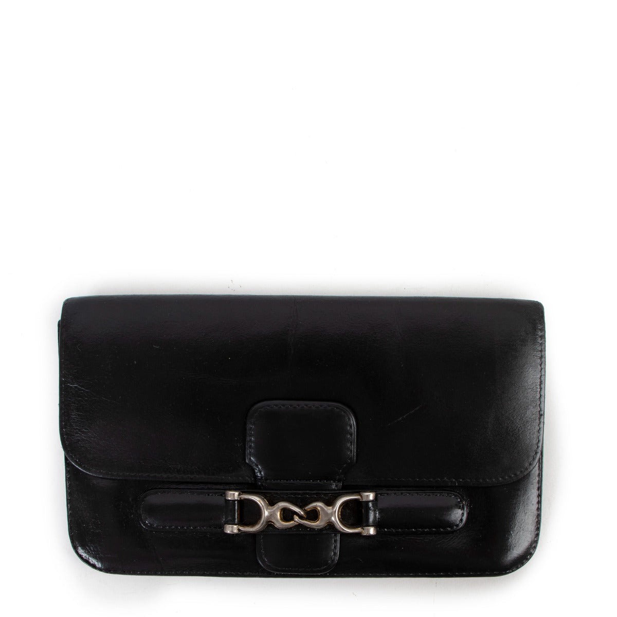 Delvaux Black Leather Escudo Vintage Wallet