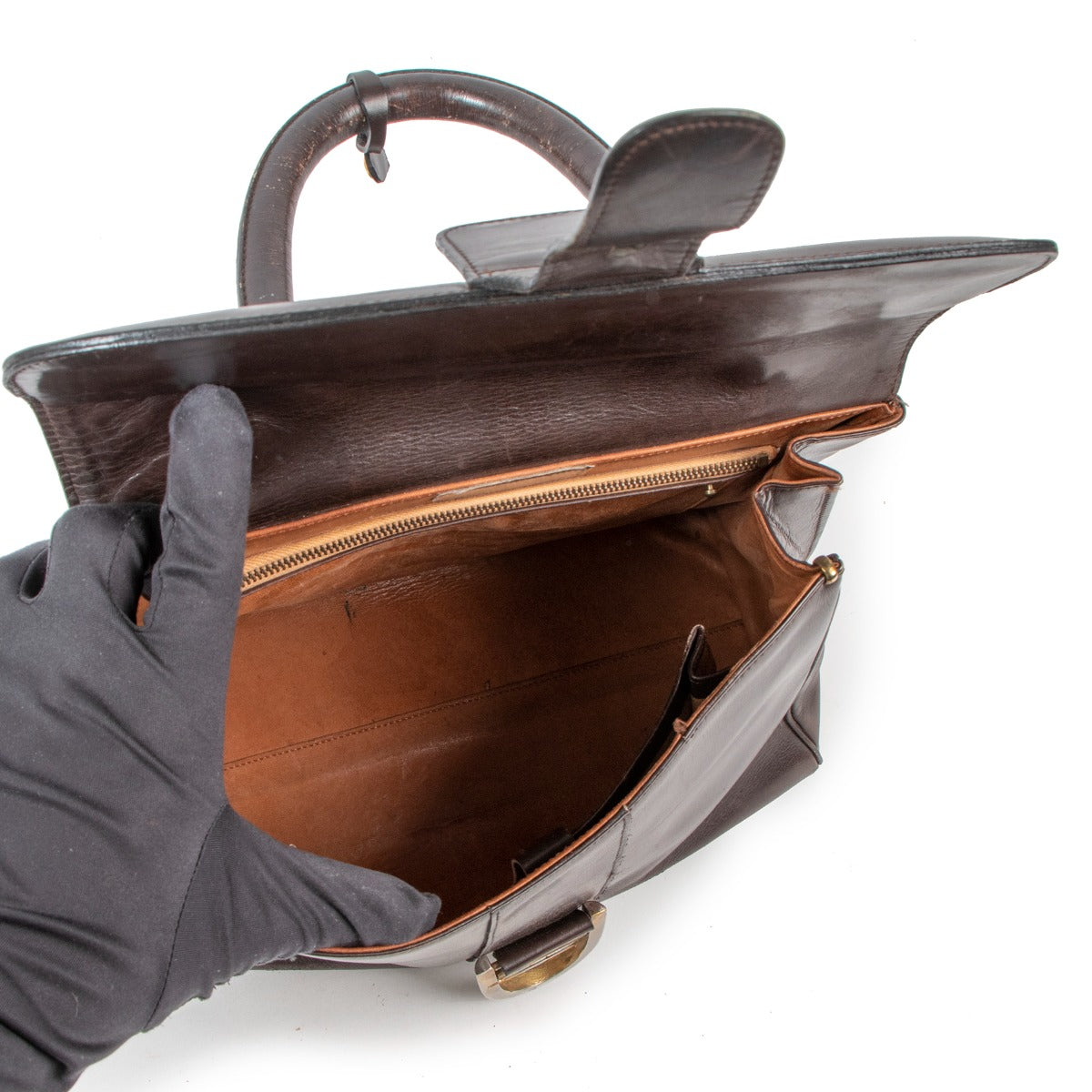 Delvaux Vintage 1960 Brillant MM Brown Box Calf