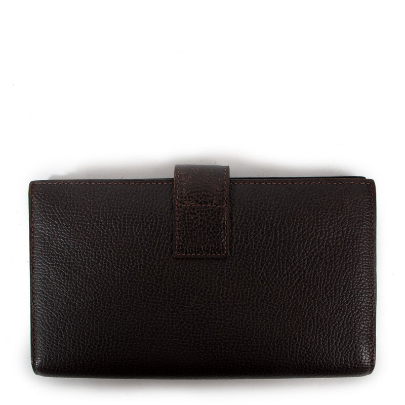 Delvaux Valeur Café Brown Leather Long Wallet