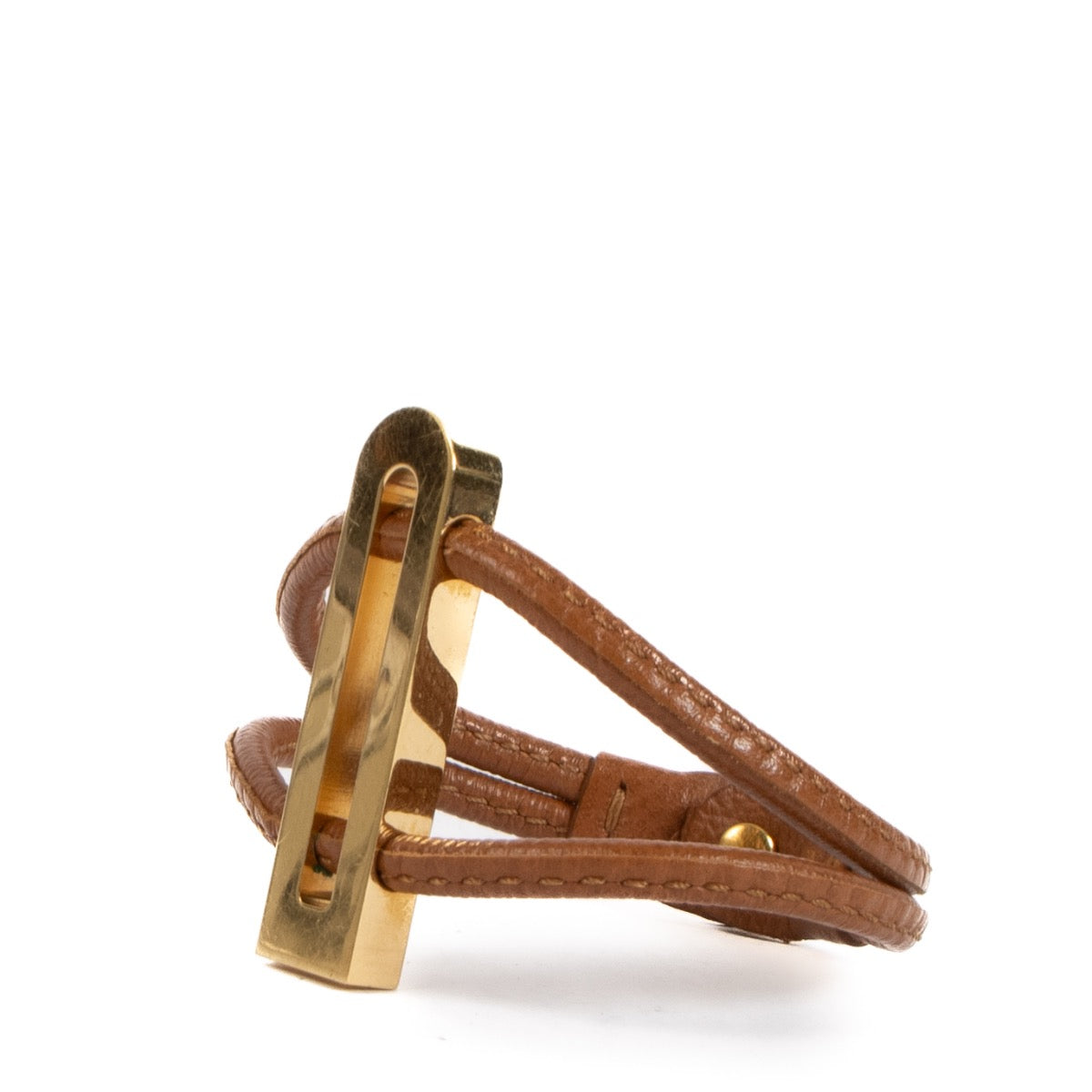 Shop safe online at Labellov in Antwerp, Brussels and Knokke this 100% authentic second hand Delvaux Brown Leather Bracelet