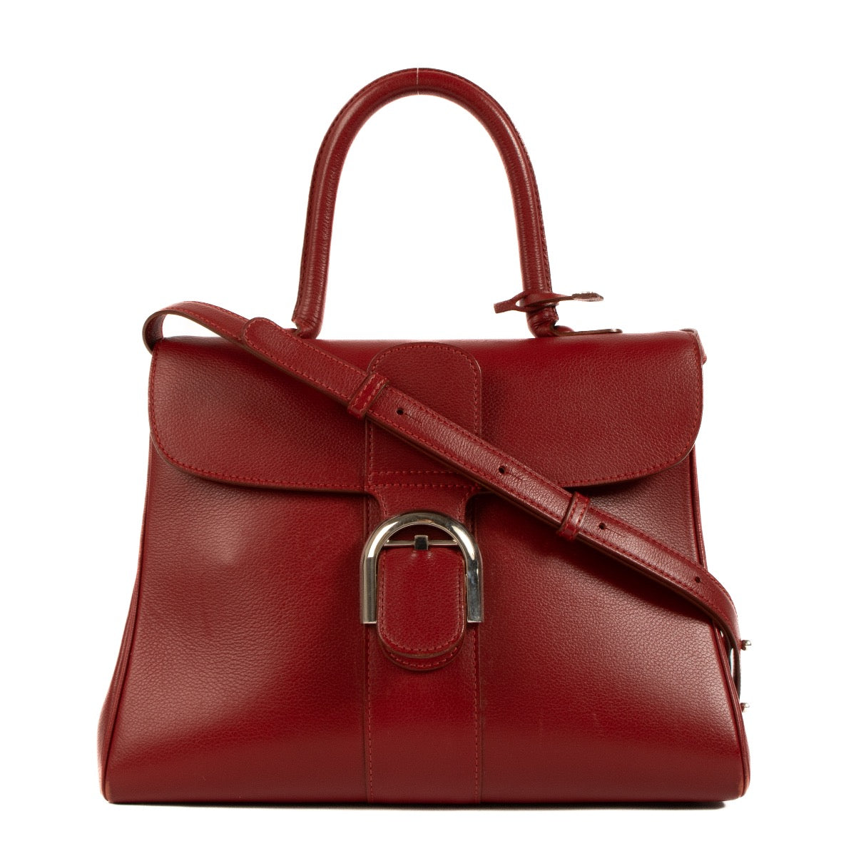 shop 100% authentic second hand Delvaux Red Brillant MM Top Handle on Labellov.com