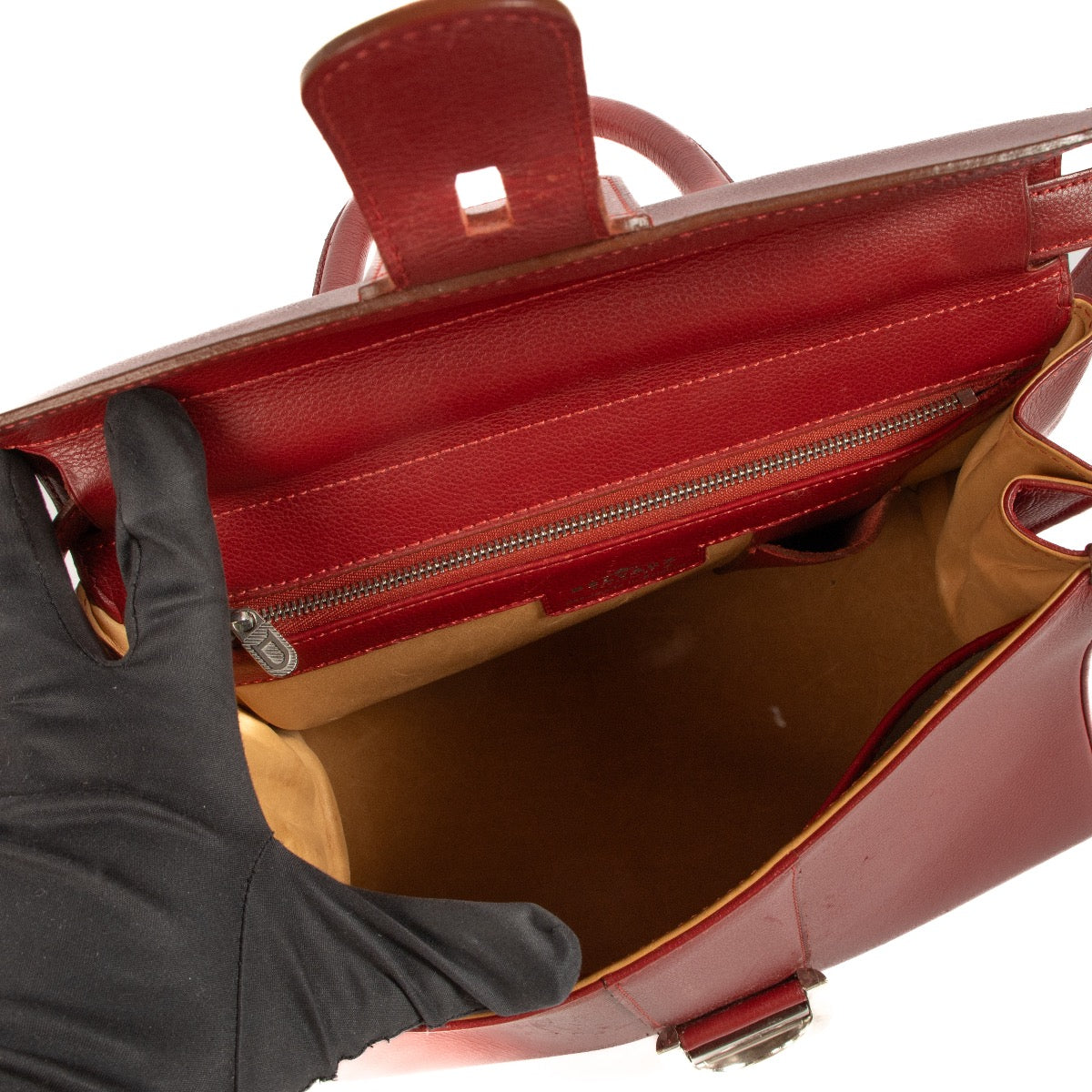 shop 100% authentic second hand Delvaux Red Brillant MM Top Handle on Labellov.com
