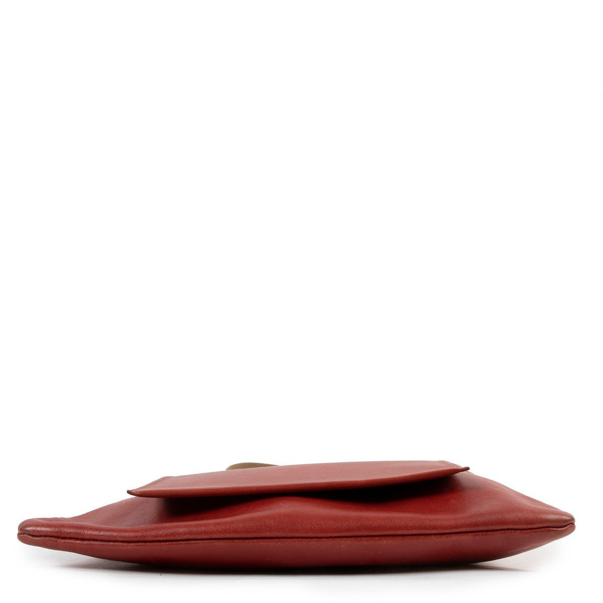 Deux De Delvaux Red Leather Crossbody Bag