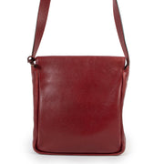 Shop safe online at Labellov in Antwerp this 100% authentic second hand Delvaux Red Toile De Cuir Crossbody