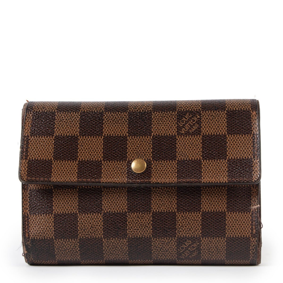 Shops safe online at Labellov in Antwerp this 100% authentic second hand Louis Vuitton Porte-Tresor Etui Papiers Damier Ebene Wallet