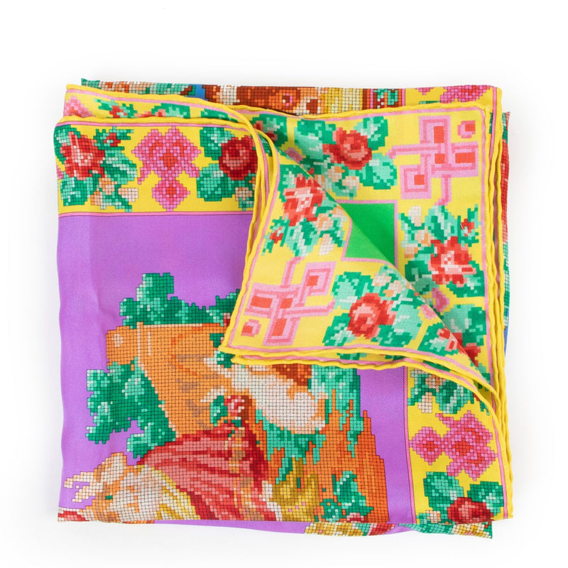 shop safe Versace Multicolor silk Scarf at Labellov Antwerp at the best price