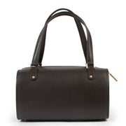 Original vintage Delvaux Brown Astrid Leather Top-handle in very good condition for sale on Labellov luxury site for 2nd hand designer goods