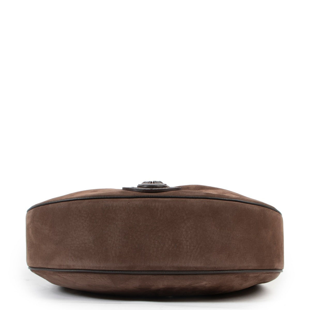 Delvaux Brown Nubuck Camille Shoulder Bag at Labellov