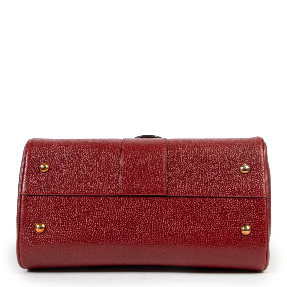 Original no fake Vintage Delvaux Small Red Leather Brillant Top Handle now online for sale at Labellov Luxury shop for 2nd hand designer goods