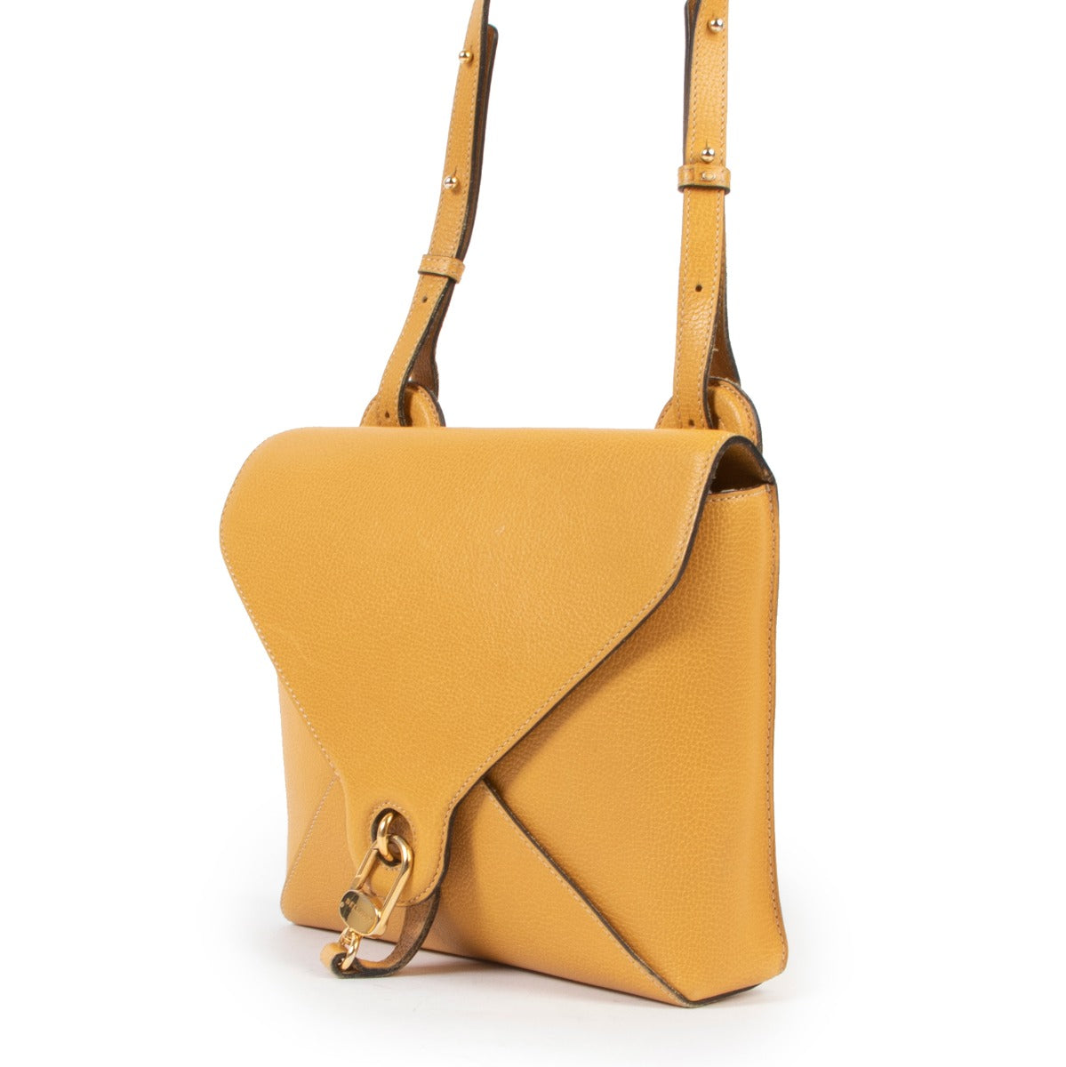 Original 2nd hand Delvaux Yellow Leather Crossbody for sale on Labellov vintage in good condition