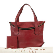 Buy this Delvaux Red Top Handle at Labellov for a fair price online or in store.