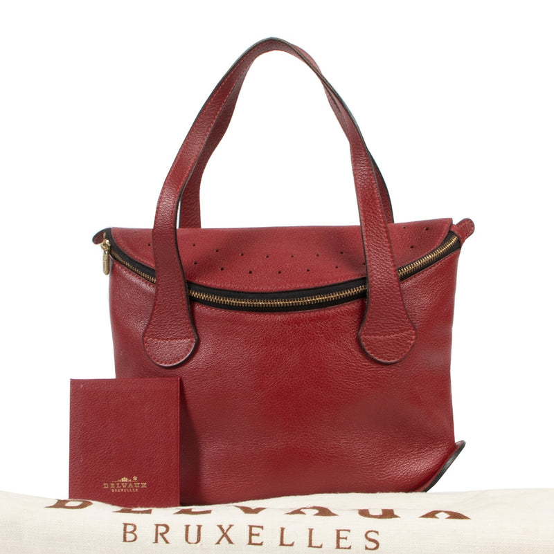 Buy this Delvaux Red Top Handle at Labellov for a fair price online or in store.
