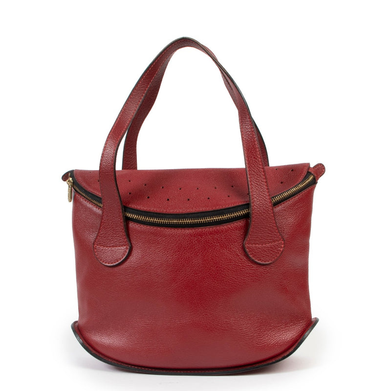 Delvaux Red Top Handle