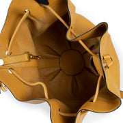 In good condition Delvaux Yellow Rose des Vents Shoulder Bucket Bag