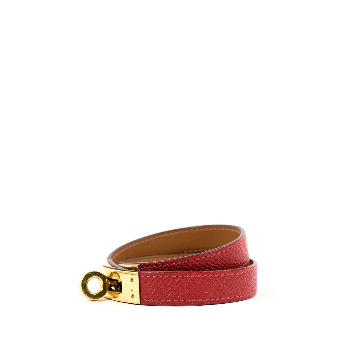 Hermès Kelly Double Tour Rouge Casaque Epsom Bracelet