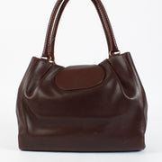 Delvaux Sellier bag in Pinot Clair Obscur Box Calf leather with gold hardware. A structured, elegant Delvaux icon in excellent pre-loved condition.