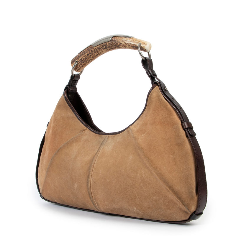 Buy this Saint Laurent Beige Mombasa Shoulder Bag at Labellov for a reasonable and fair price online or in store at Labellov Preloved Luxury store
