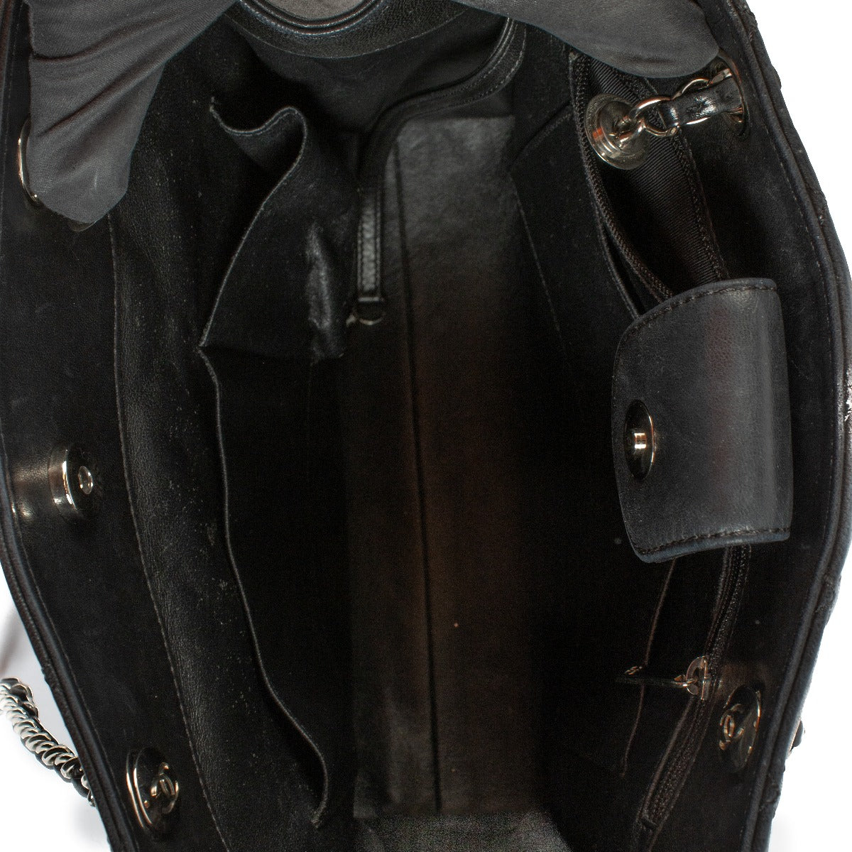 Chanel Black Lambskin Geometric Tote Bag
