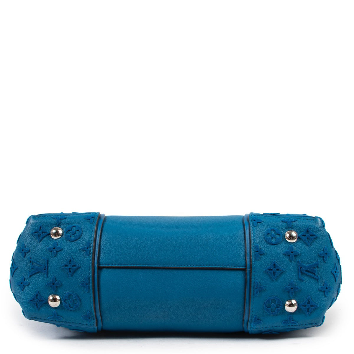 shop safe online Louis Vuitton Tote W PM Monogram Velours Blue Lagoon