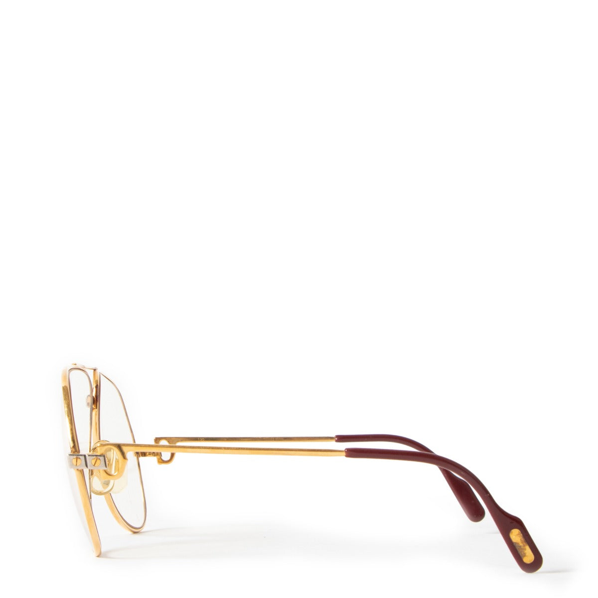 Cartier Santos Vendome Vintage Gold Aviator Optical Glasses