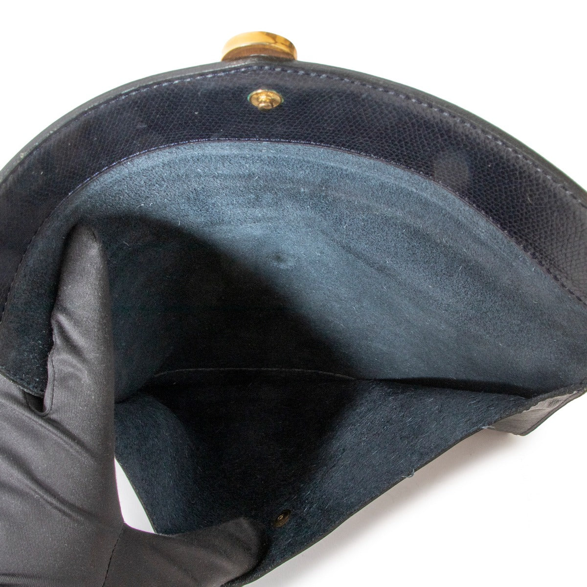 Delvaux Vintage Marine Blue D Flap Clutch