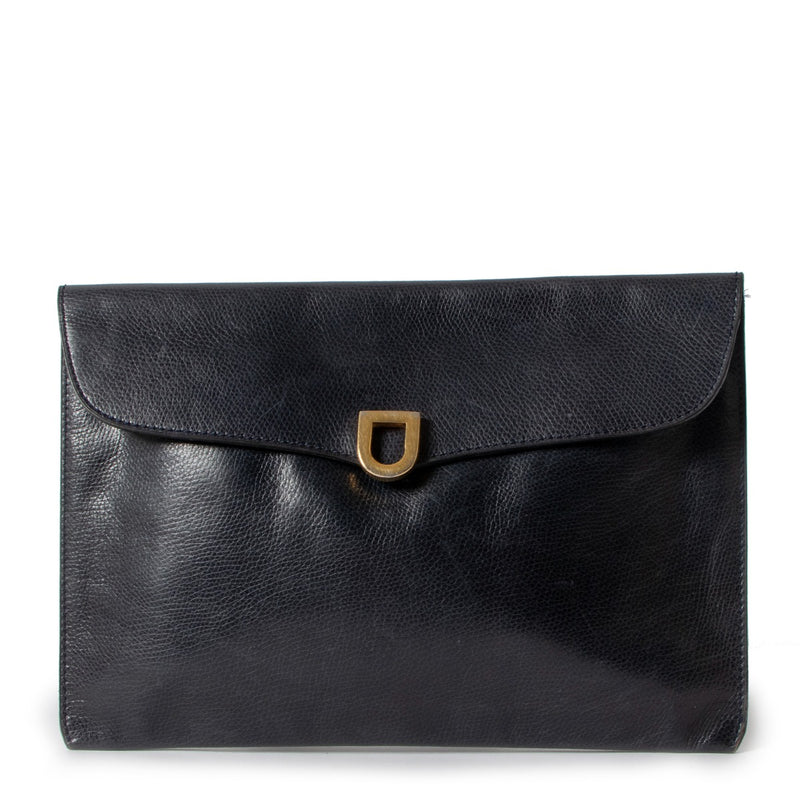 Delvaux Vintage Marine Blue D Clutch