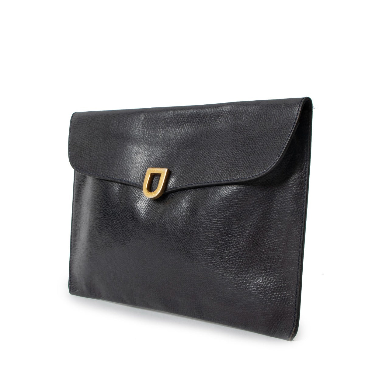 Delvaux Vintage Marine Blue D Clutch