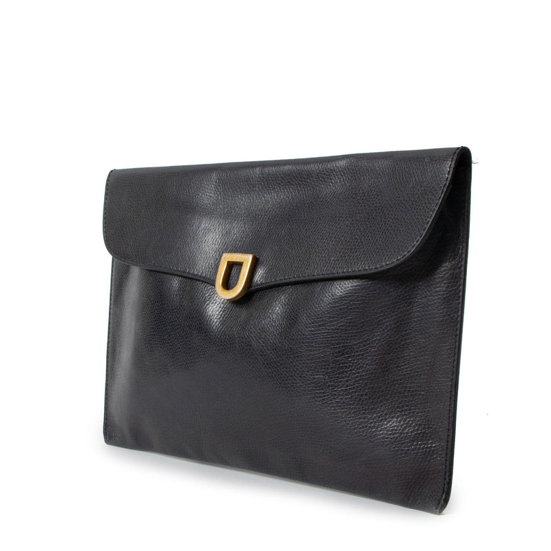 Delvaux Vintage Marine Blue D Clutch