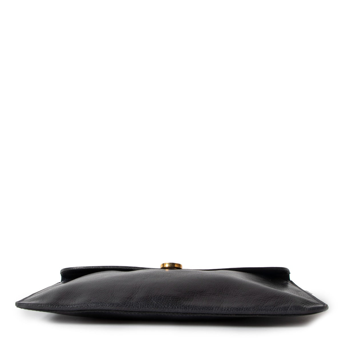 Delvaux Vintage Marine Blue D Flap Clutch