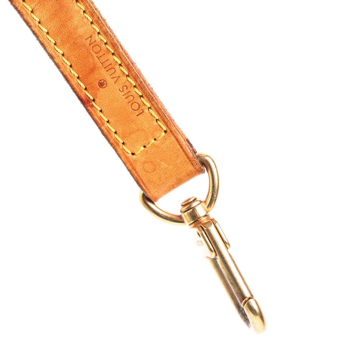 Buy a vintage authentic Louis Vuitton Camel Leather Dispatchable Bag Strap in very good condition at Labellov in Antwerp.