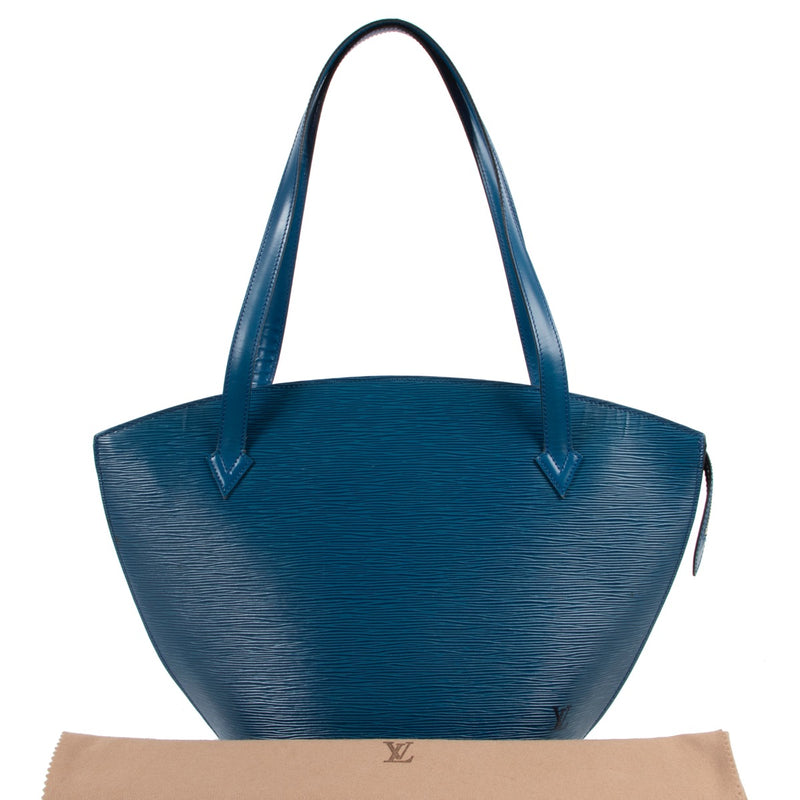 Shop safe online 100% authentic second hand Louis Vuitton Blue Epi Leather Saint Jacques Shoulder Bag at the right price at labellov in Antwerp.