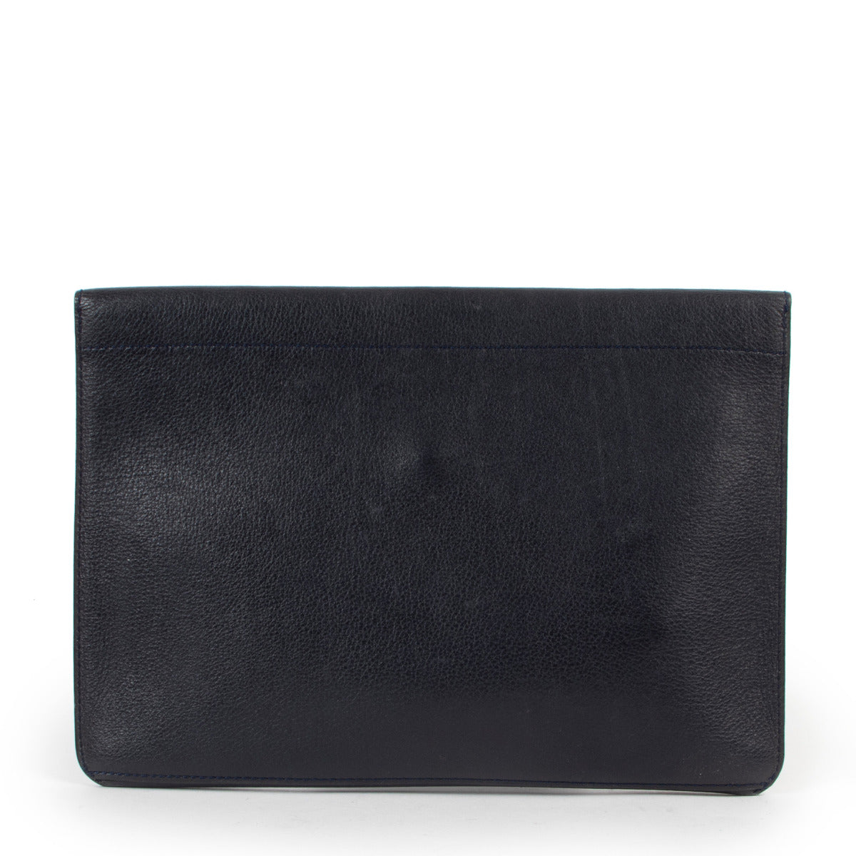 Pochette Delvaux en cuir bleu