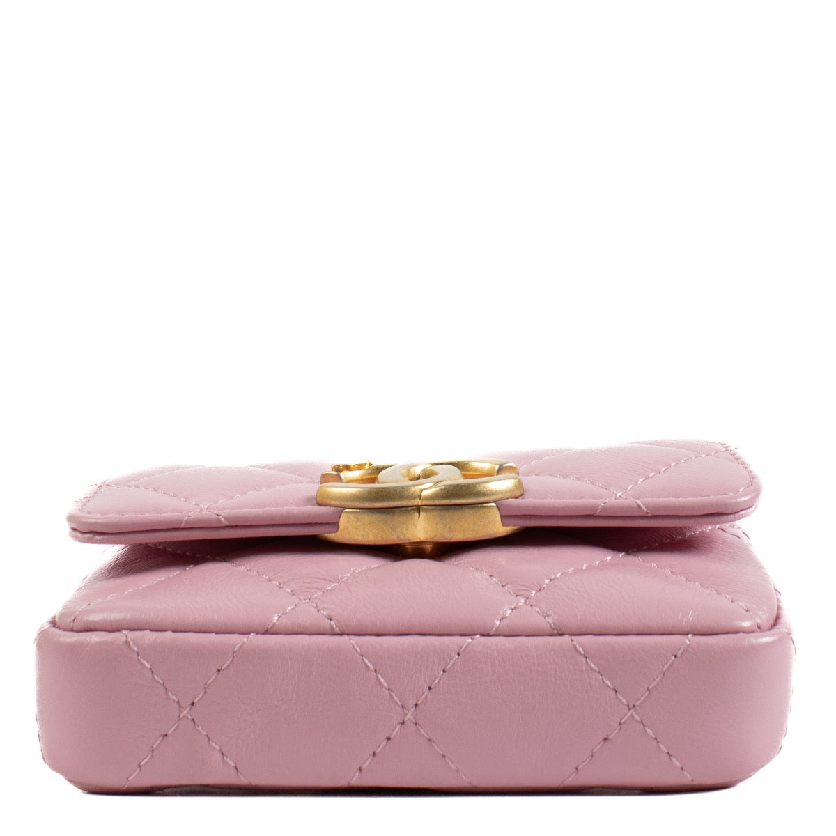 Shop safe online at Labellov in Antwerp, Brussels and Knokke this 100% authentic second hand Chanel Lilac Melody Micro Belt Waist Bag