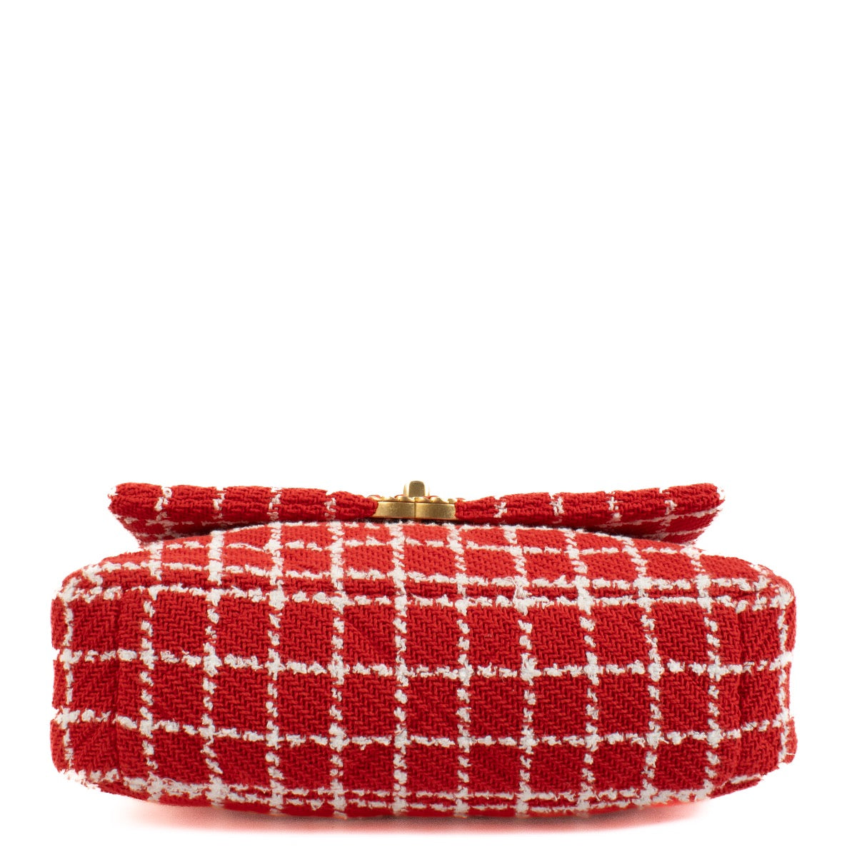 Shop safe online at Labellov in Antwerp, Brussels and Knokke this 100% authentic second hand Chanel Red Tweed Large 19 Bag. Veilig online tweedehands authentieke Chanel Red Tweed Large 19 Bag handtas kopen bij Labellov.