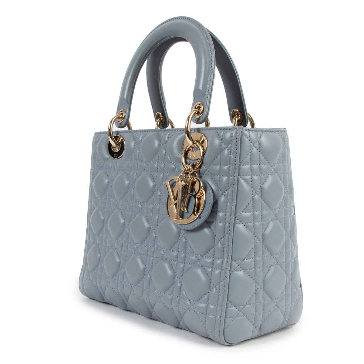 Christian Dior Cloud Blue Cannage Medium Lady Dior Bag