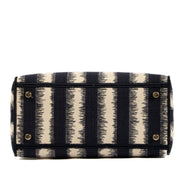 Shop safe online at Labellov in Antwerp, Brussels and Knokke this 100% authentic second hand Christian Dior Blue and Beige Striped Lady D-Lite Top Handle