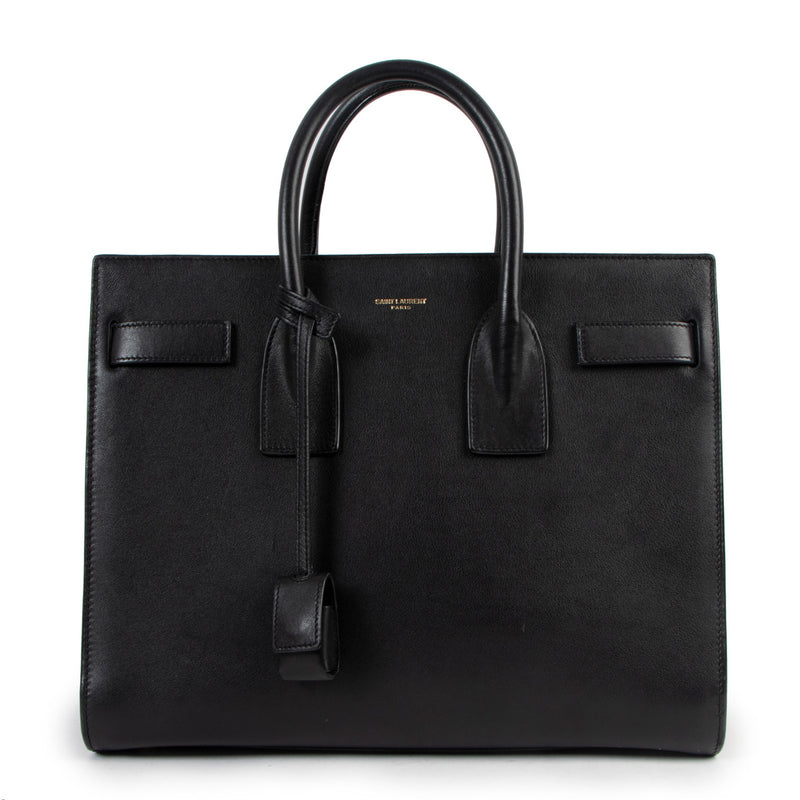 Saint Laurent Black Leather Classic Sac de Jour Top Handle for the best price at Labellov.