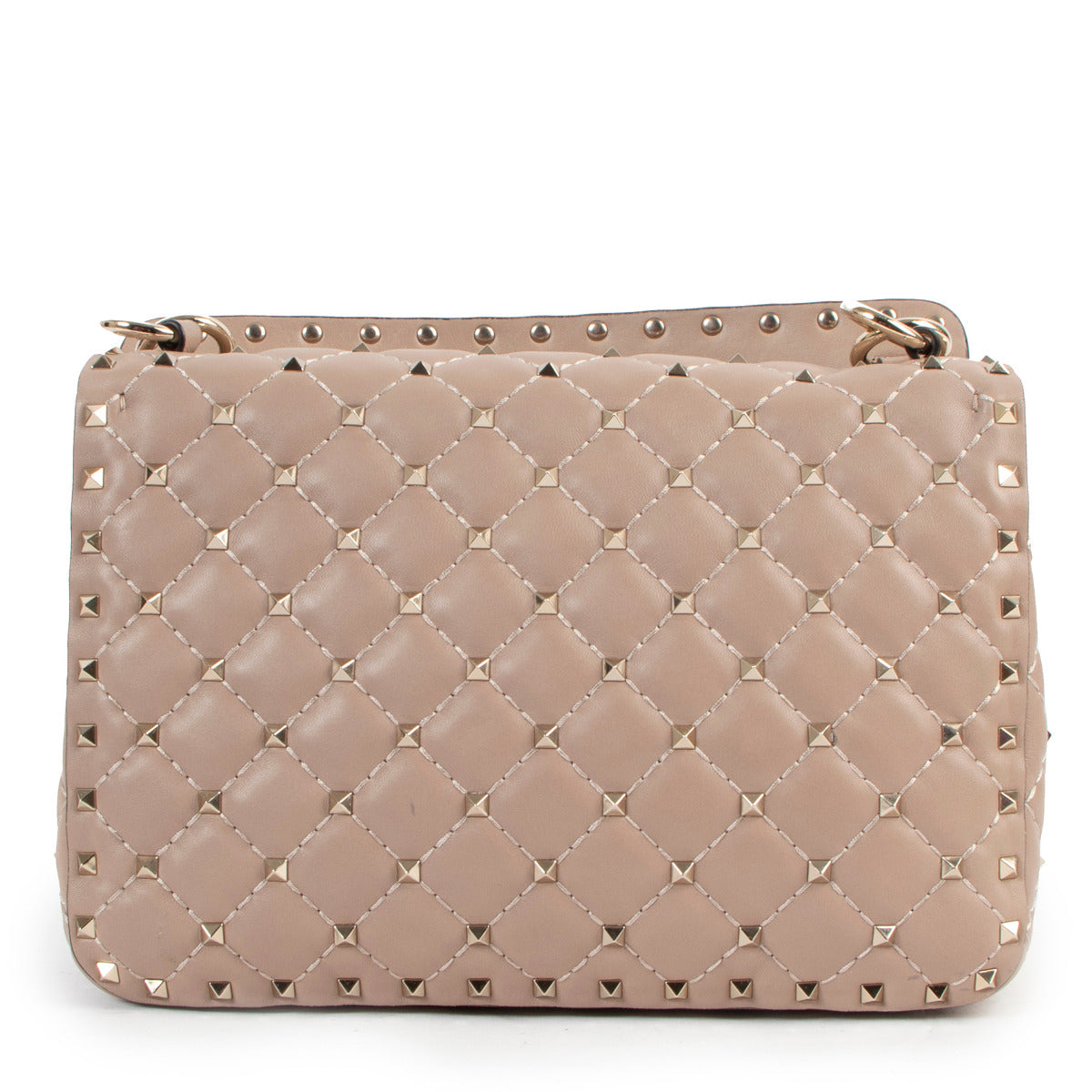 Valentino Garavani Poudre Medium Rockstud Spike Nappa Handtas