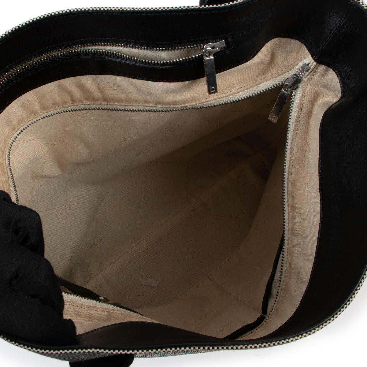 Black White TDC with very spacious interior Shoulder bag by Delvaux on safe website