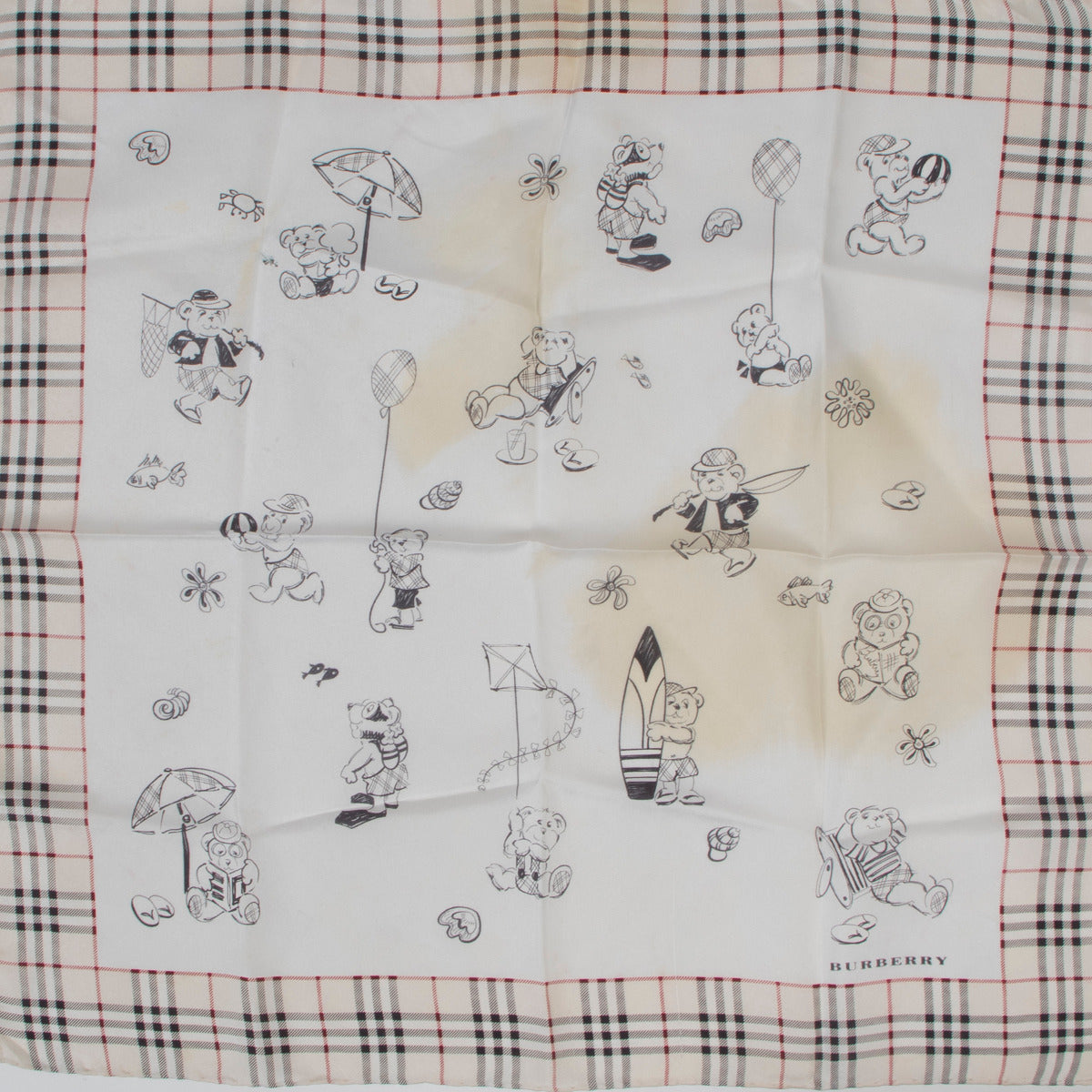 Burberry Bear Silk Pochette Scarf