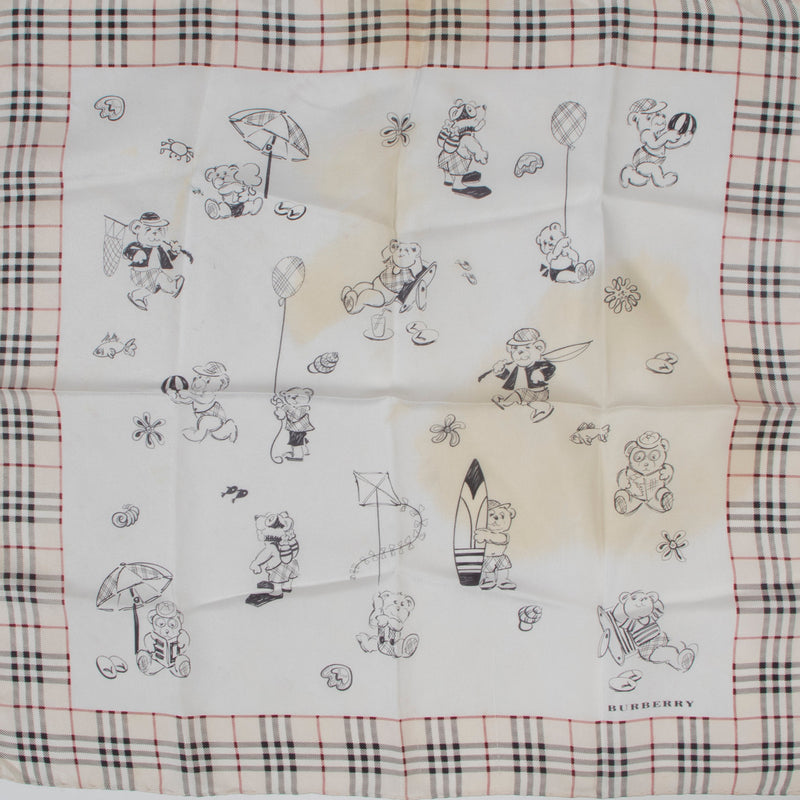 Burberry Bear Silk Pochette Scarf