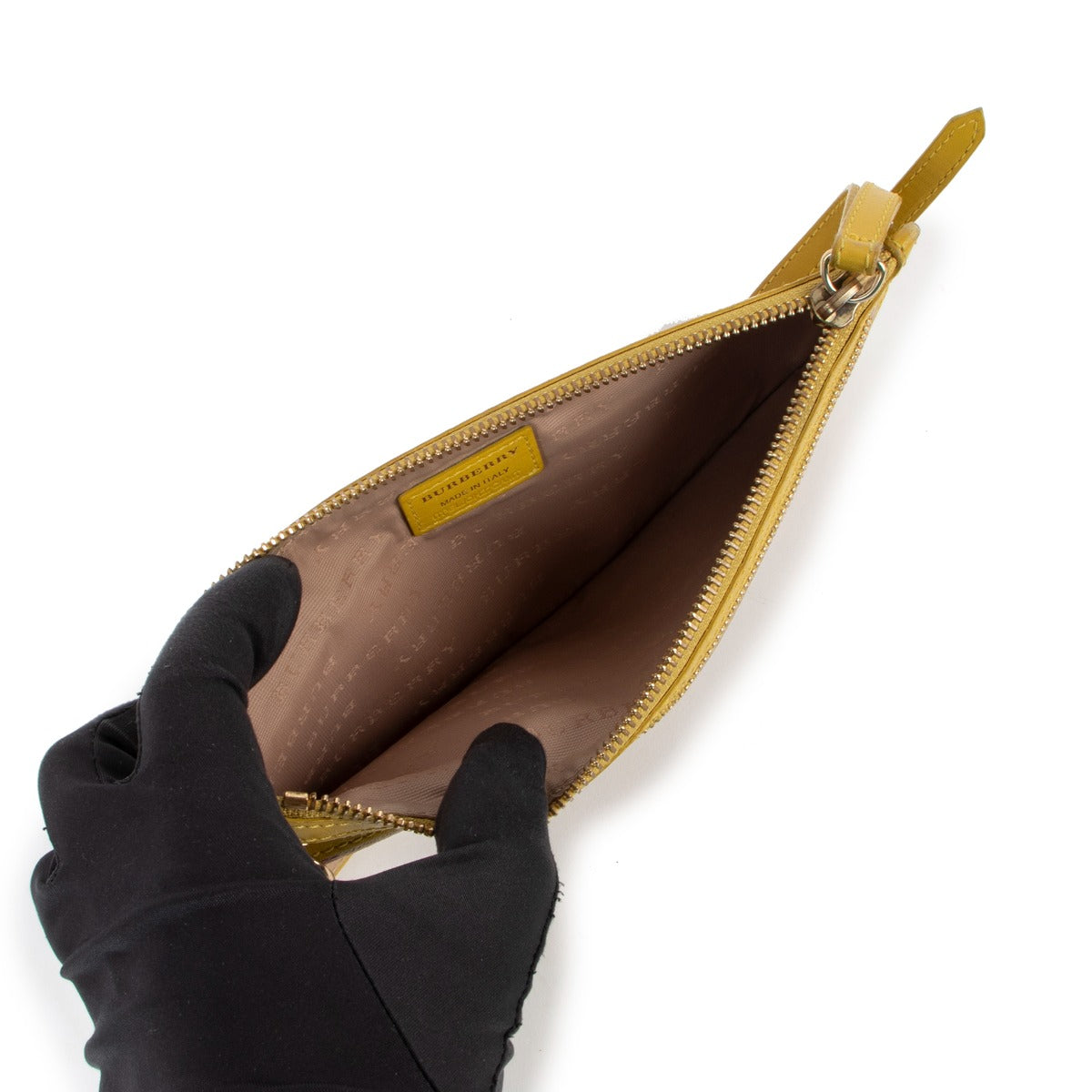 Burberry Yellow Nova Check April Showers Clutch