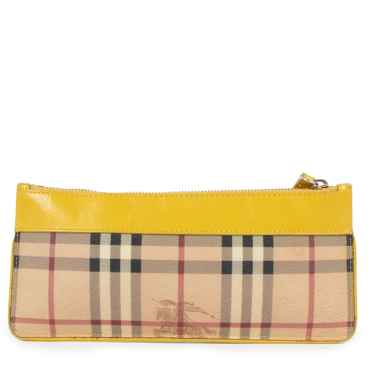 Burberry Yellow Nova Check April Showers Clutch