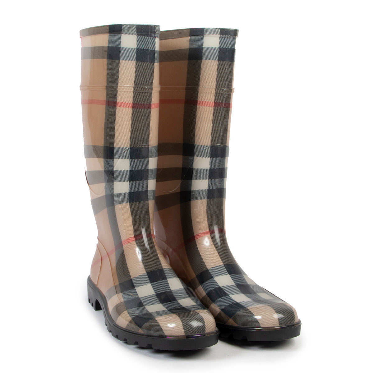 Burberry Nova Check Rain Boots - size 41