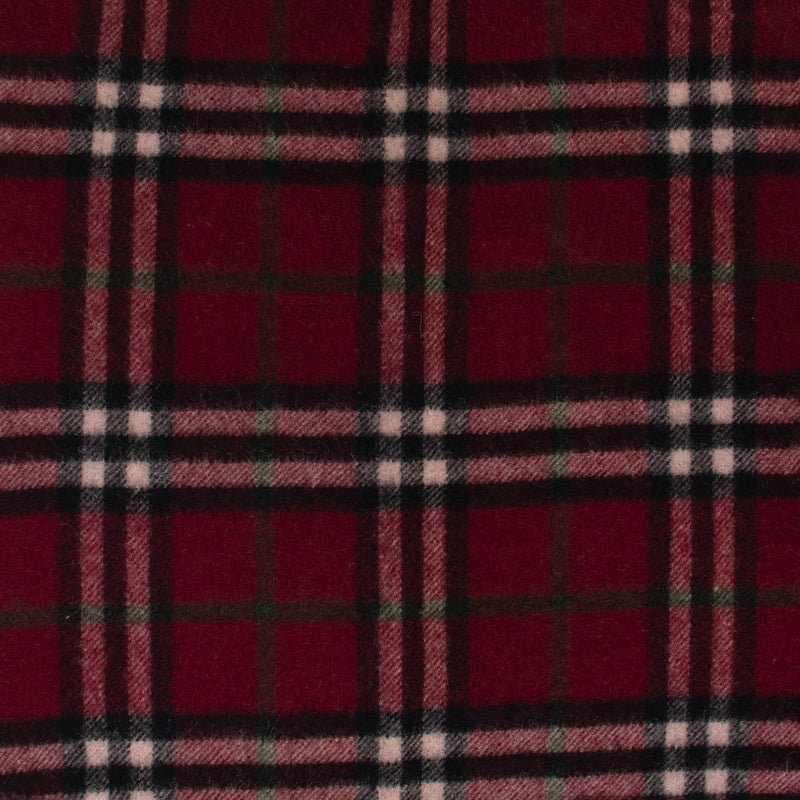 Shop safe online at Labellov in Antwerp this 100% authentic second hand Burberry Burgundy Checked Lambswool Scarf