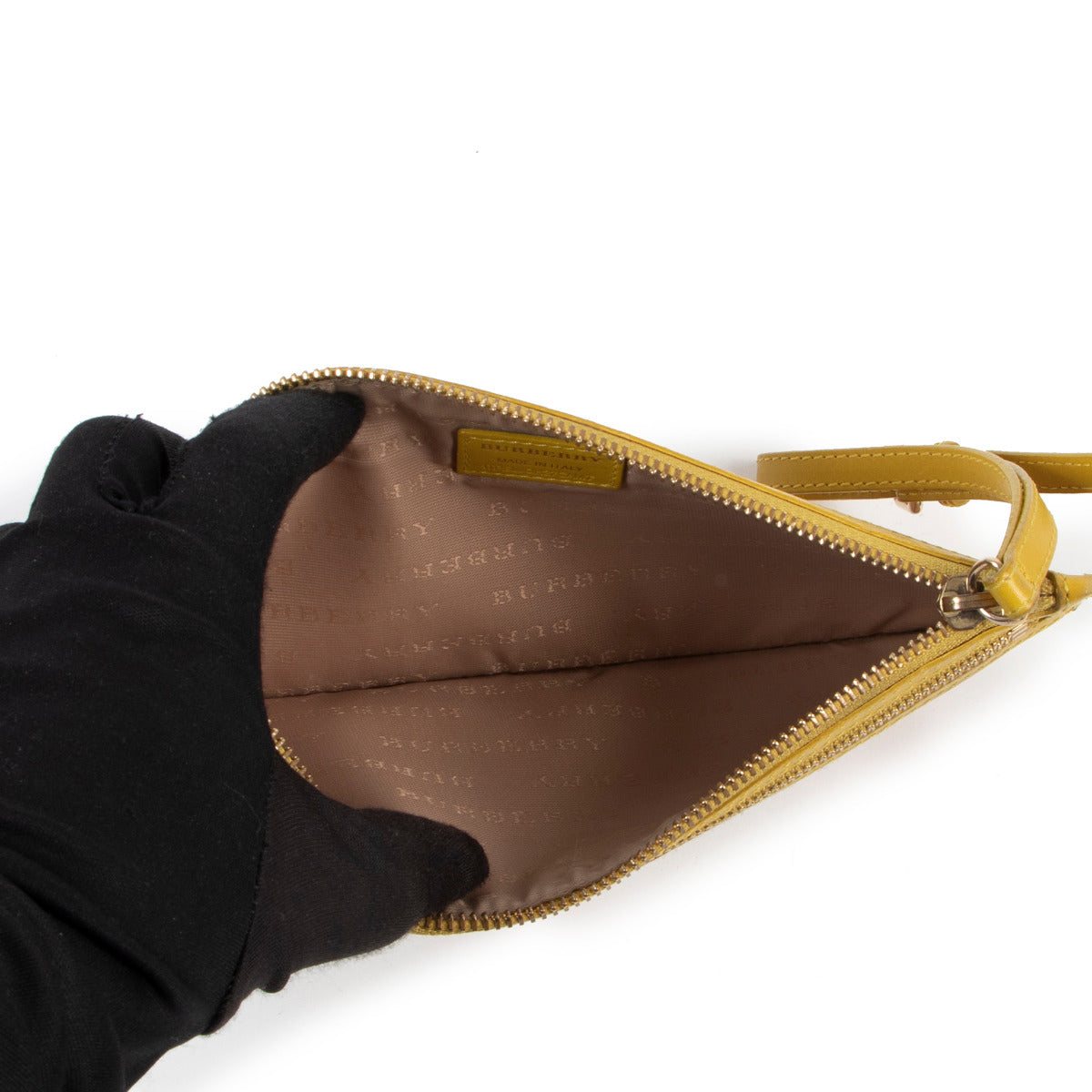 Burberry Nova Check Yellow Clutch Bag