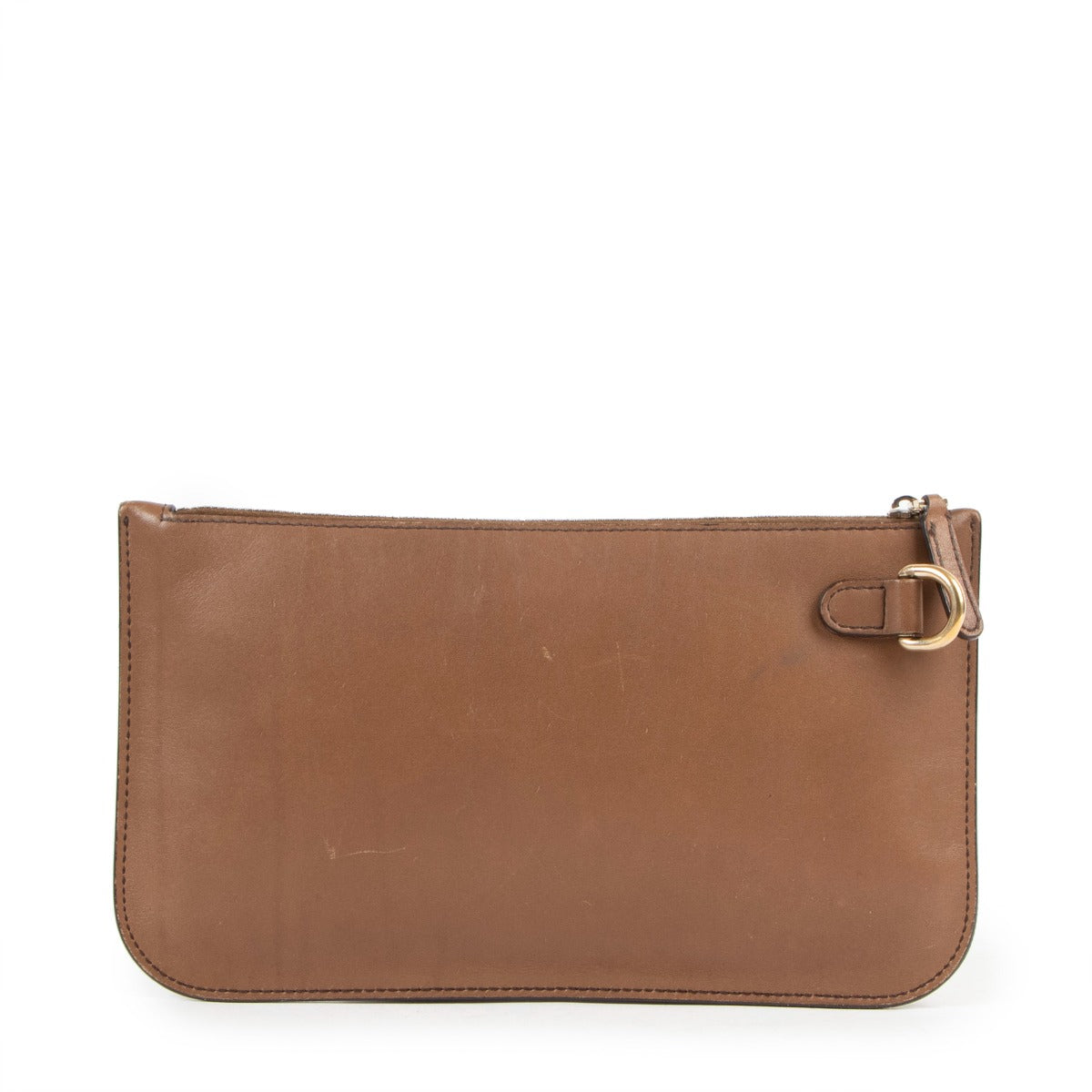 Gucci Brown Leather Logo Clutch