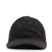Shop safe online 100% authentic second hand Gucci Black Monogram Canvas Cap - Size S at Labellov in Antwerp.